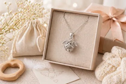 Llamador de ángeles en plata de ley 925